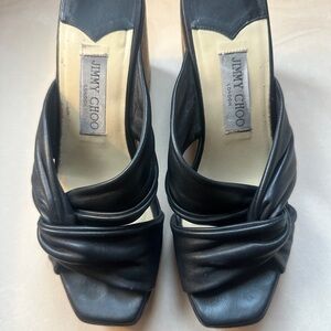 Jimmy Choo Black Women's Wedge Sandals